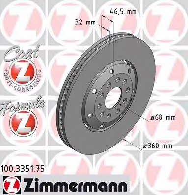 Otto Zimmermann 100.3351.75 Brake disc 100335175