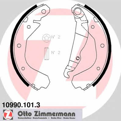 Otto Zimmermann 10990.101.3 Brake shoe set 109901013