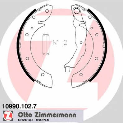 Otto Zimmermann 10990.102.7 Brake shoe set 109901027