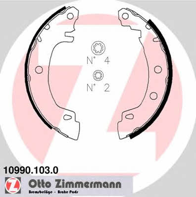 Otto Zimmermann 10990.103.0 Brake shoe set 109901030