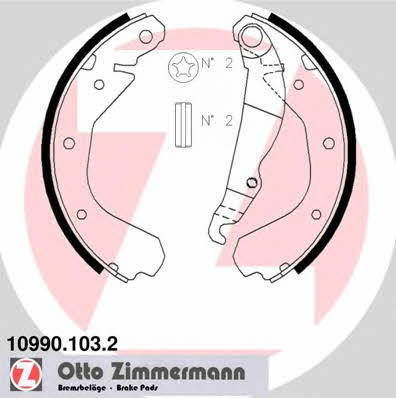 Otto Zimmermann 10990.103.2 Brake shoe set 109901032