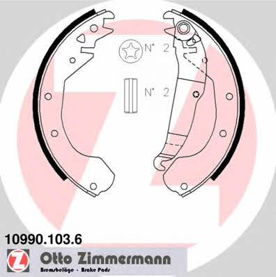 Otto Zimmermann 10990.103.6 Brake shoe set 109901036