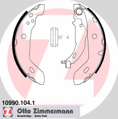 Otto Zimmermann 10990.104.1 Brake shoe set 109901041