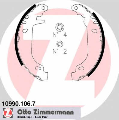 Otto Zimmermann 10990.106.7 Brake shoe set 109901067