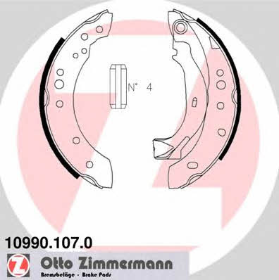 Otto Zimmermann 10990.107.0 Brake shoe set 109901070