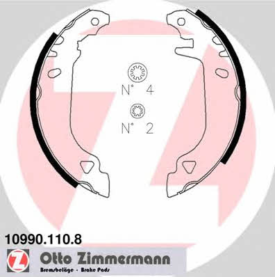 Otto Zimmermann 10990.110.8 Brake shoe set 109901108
