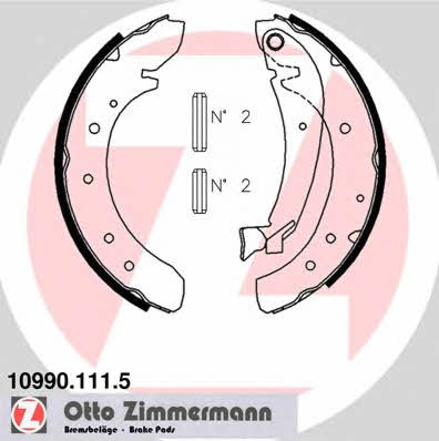 Otto Zimmermann 10990.111.5 Brake shoe set 109901115