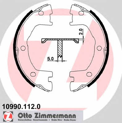 Otto Zimmermann 10990.112.0 Parking brake shoes 109901120