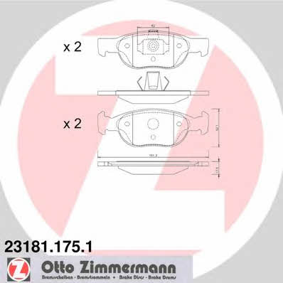 Otto Zimmermann 23181.175.1 Brake Pad Set, disc brake 231811751