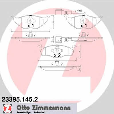 Otto Zimmermann 23395.145.2 Brake Pad Set, disc brake 233951452