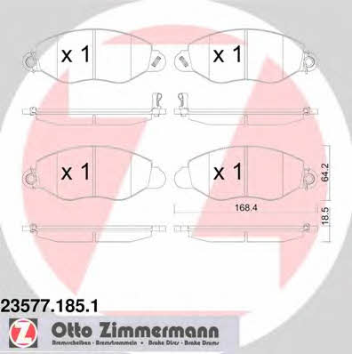 Otto Zimmermann 23577.185.1 Brake Pad Set, disc brake 235771851