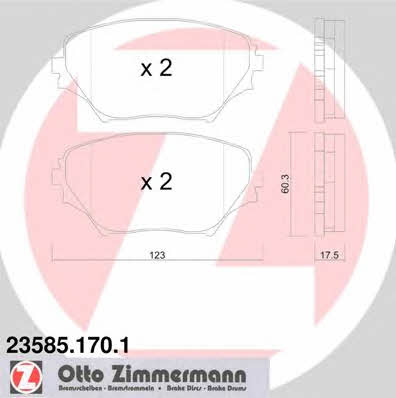 Otto Zimmermann 23585.170.1 Brake Pad Set, disc brake 235851701