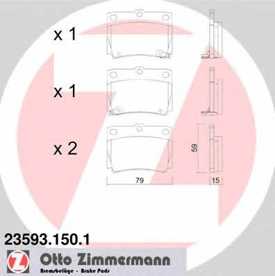 Otto Zimmermann 23593.150.1 Brake Pad Set, disc brake 235931501