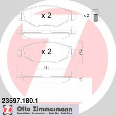 Otto Zimmermann 23597.180.1 Brake Pad Set, disc brake 235971801