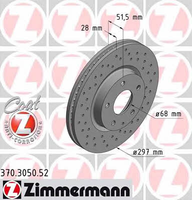Otto Zimmermann 370305052 Ventilated disc brake, 1 pcs. 370305052
