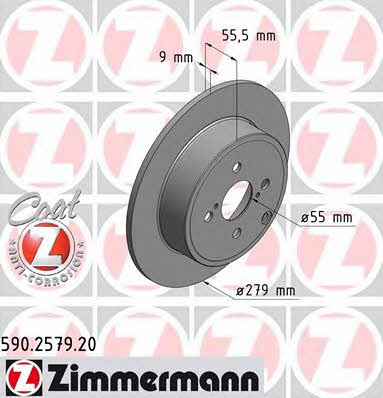 Otto Zimmermann 590.2579.20 Brake disc 590257920