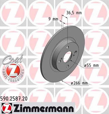 Otto Zimmermann 590.2587.20 Brake disc 590258720