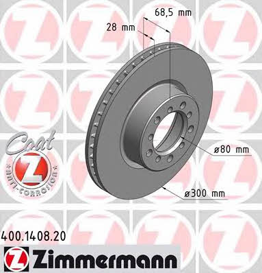 Otto Zimmermann 400.1408.20 Brake disc 400140820