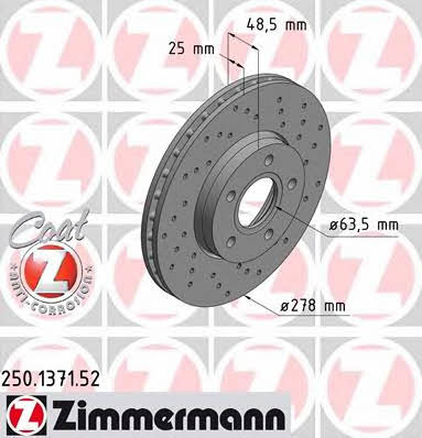 Otto Zimmermann 250.1371.52 Brake disc 250137152