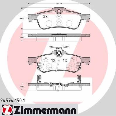 Otto Zimmermann 24574.150.1 Brake Pad Set, disc brake 245741501