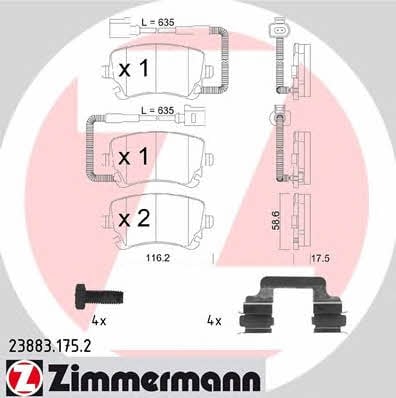Otto Zimmermann 23883.175.2 Brake Pad Set, disc brake 238831752