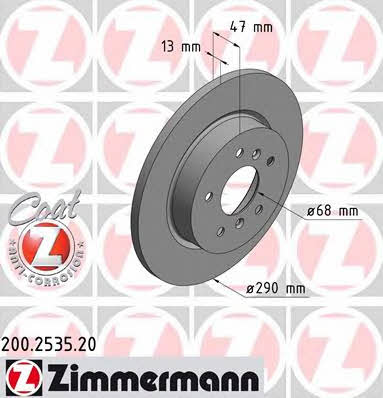 Otto Zimmermann 200.2535.20 Brake disc 200253520