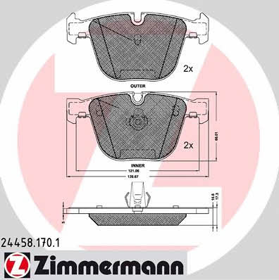 Otto Zimmermann 24458.170.1 Brake Pad Set, disc brake 244581701
