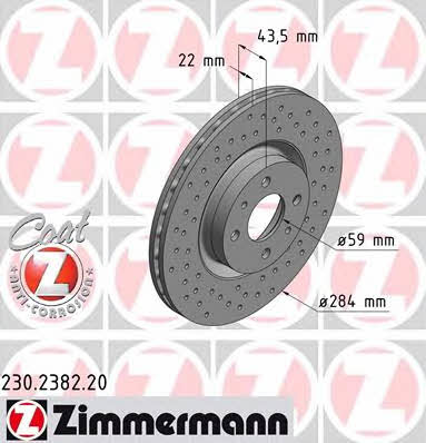 Otto Zimmermann 230.2382.20 Brake disc 230238220