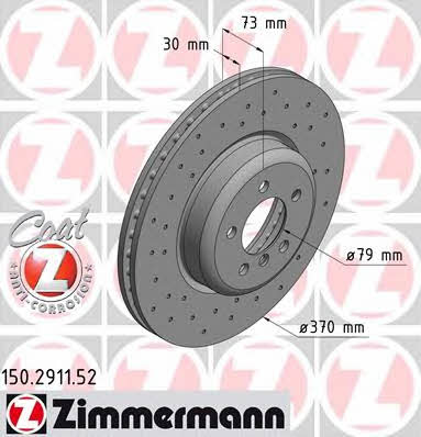 Otto Zimmermann 150.2911.52 Brake disc 150291152