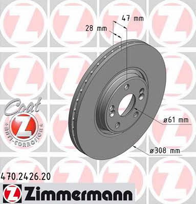 Otto Zimmermann 470.2426.20 Brake disc 470242620