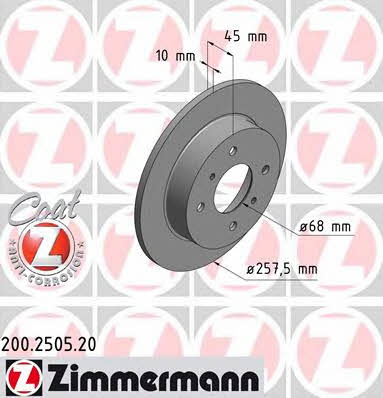 Otto Zimmermann 200.2505.20 Brake disc 200250520