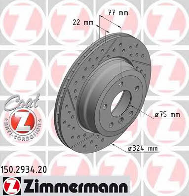 Otto Zimmermann 150.2934.20 Brake disc 150293420