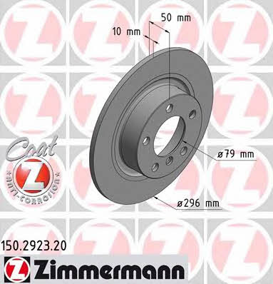 Otto Zimmermann 150.2923.20 Brake disc 150292320