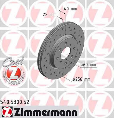 Otto Zimmermann 540.5300.52 Brake disc 540530052
