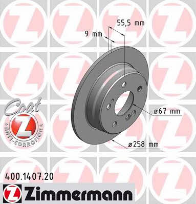 Otto Zimmermann 400.1407.20 Brake disc 400140720