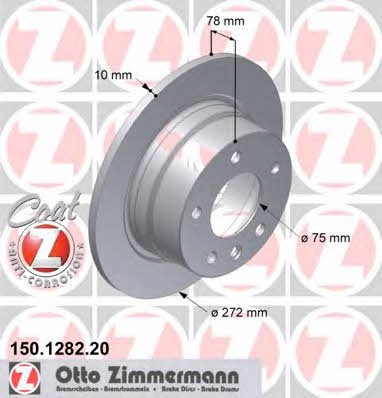 Otto Zimmermann 150.1282.20 Brake disc 150128220