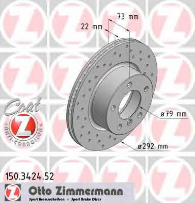 Otto Zimmermann 150.3424.52 Brake disc 150342452