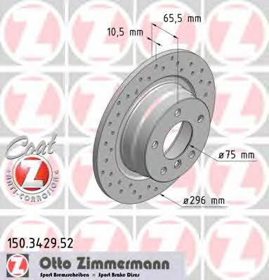 Otto Zimmermann 150.3429.52 Brake disc 150342952