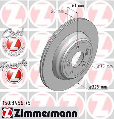 Otto Zimmermann 150.3456.75 Brake disc 150345675
