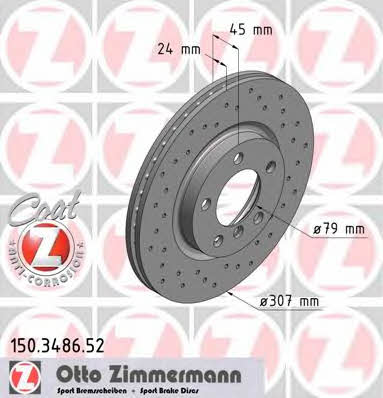 Otto Zimmermann 150.3486.52 Brake disc 150348652