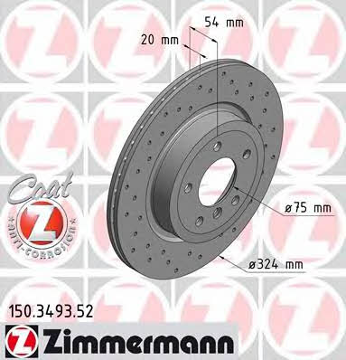 Otto Zimmermann 150.3493.52 Brake disc 150349352