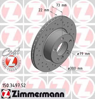 Otto Zimmermann 150.3497.52 Front brake disc ventilated 150349752