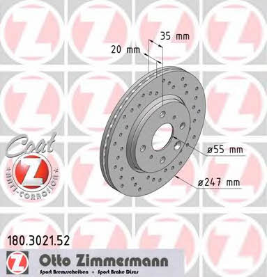 Otto Zimmermann 180.3021.52 Brake disc 180302152