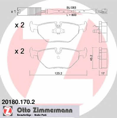 Otto Zimmermann 20180.170.2 Brake Pad Set, disc brake 201801702