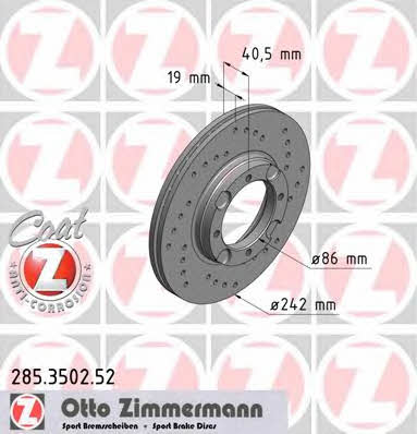 Otto Zimmermann 285.3502.52 Brake disc 285350252