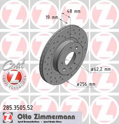 Otto Zimmermann 285.3505.52 Brake disc 285350552