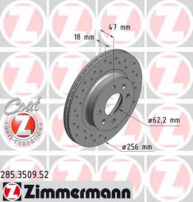 Otto Zimmermann 285.3509.52 Brake disc 285350952