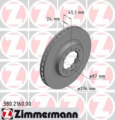 Otto Zimmermann 380.2160.00 Brake disc 380216000