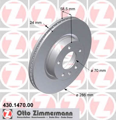 Otto Zimmermann 430.1470.00 Brake disc 430147000