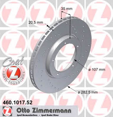 Otto Zimmermann 460.1017.52 Brake disc 460101752